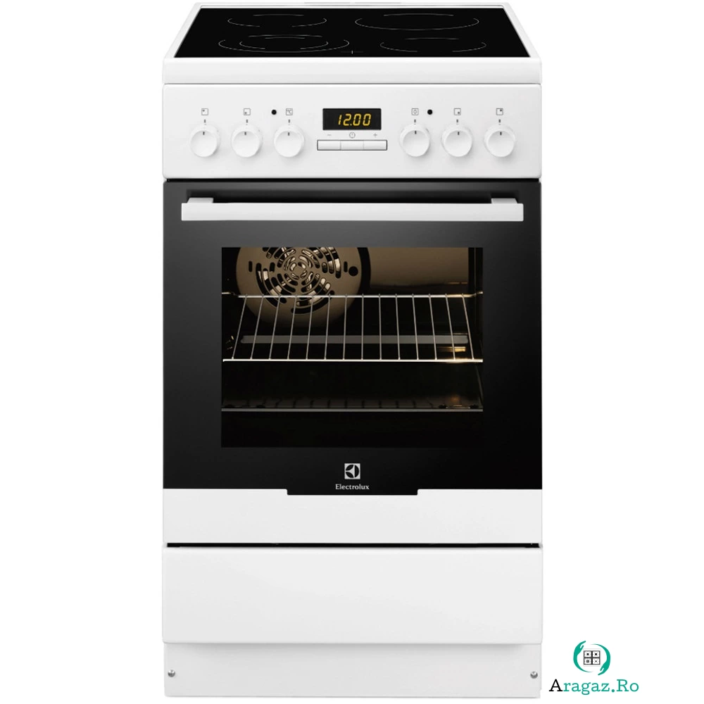 Aragaz electric Electrolux EKC54550OW, Vitroceramic, Grill, Clasa A la 1,649.99 lei ron