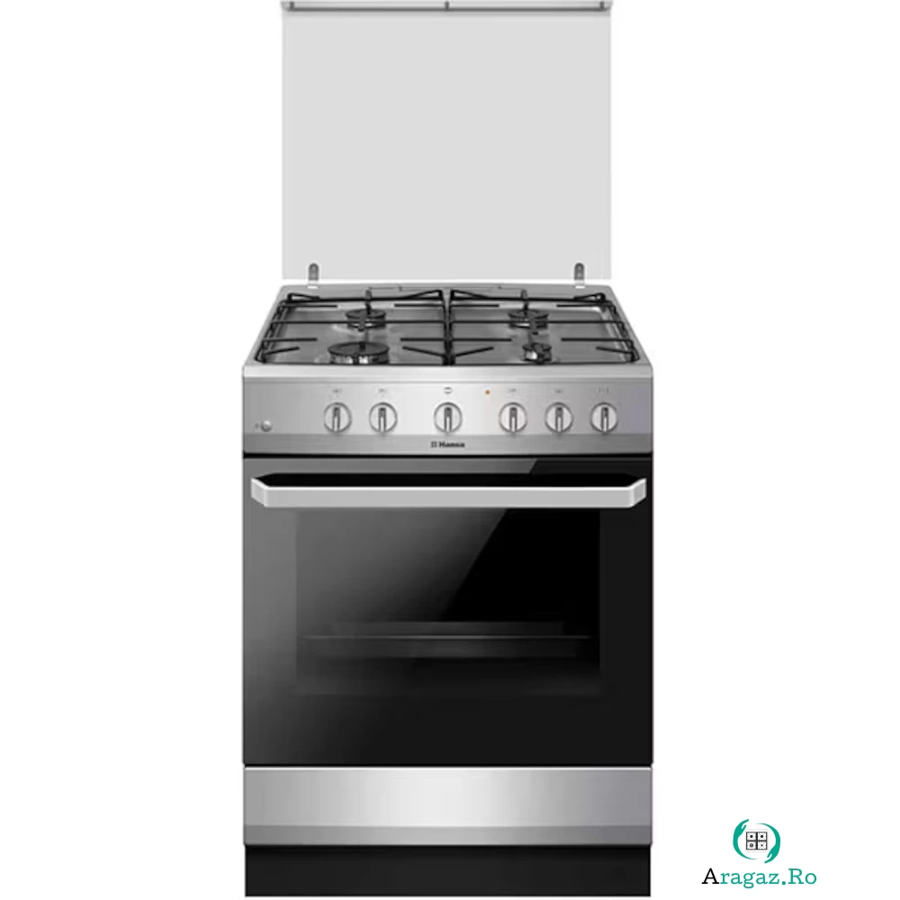 Aragaz pe Gaz Hansa FCGX61109, Rotisor, Grill, 4 arzatoare la 1,329.99 lei ron