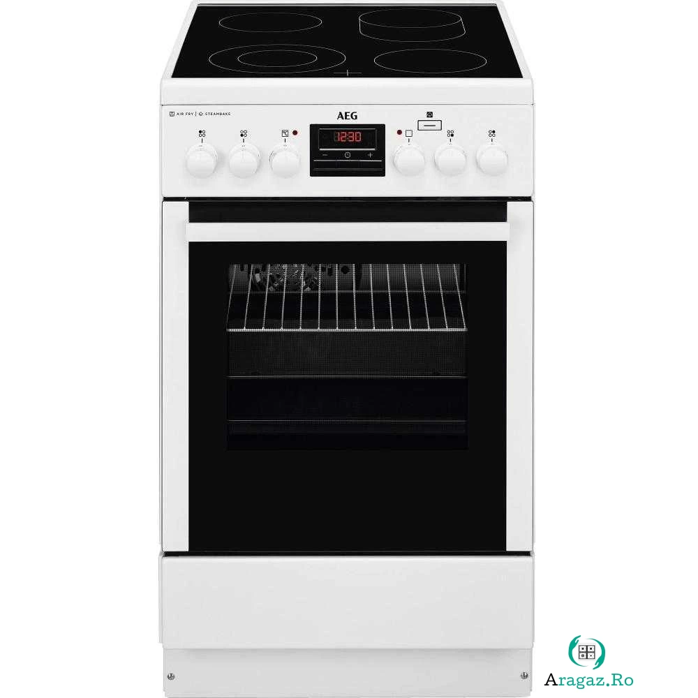 Aragaz mixt AEG CCB56471BW, Cuptor electric, Grill, 4 zone de gatit