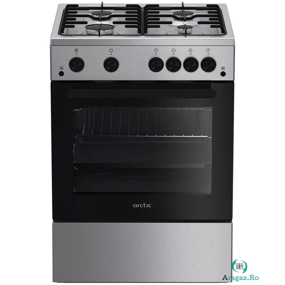 Aragaz pe Gaz Arctic AGG6611DTTLX, Rotisor, Grill, 4 Arzatoare