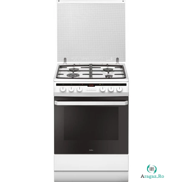 AMICA Aragaz Amica, 618GE3.39HZpTaDpNA (W), gaz, electric, Alb, 65L, 60 cm