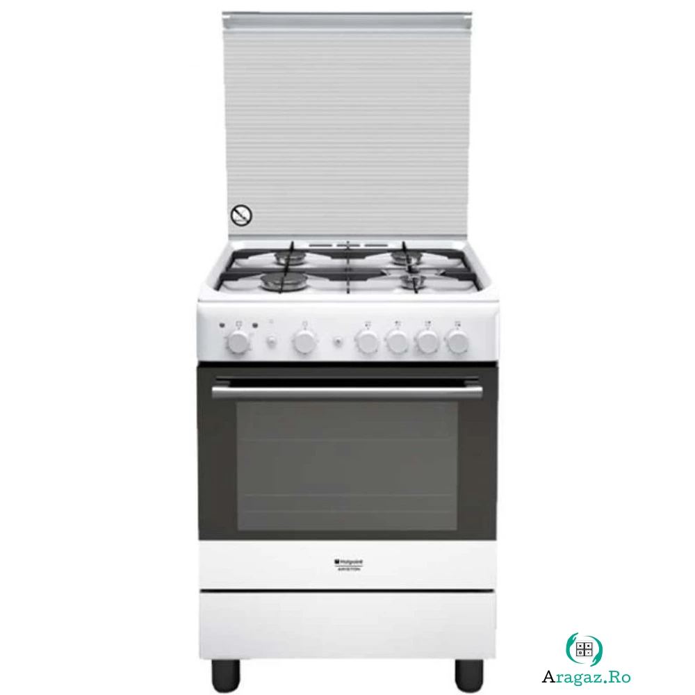 Aragaz pe Gaz Hotpoint H6GG1F (W) IT, 4 arzatoare