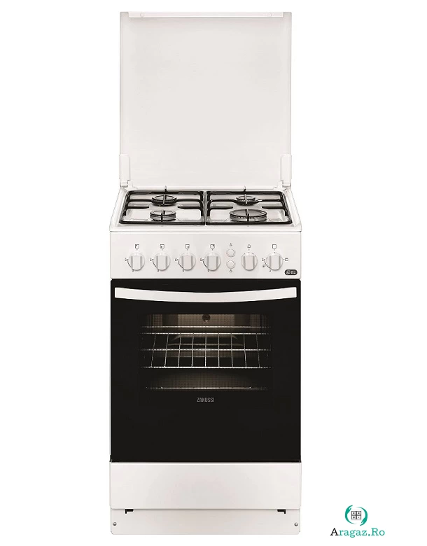 Aragaz pe Gaz Zanussi ZCG212H1WA, Grill, 4 arzatoare la 1,199.99 lei ron