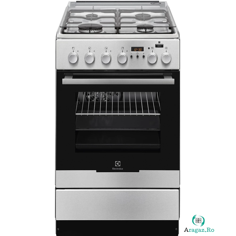 Aragaz mixt Electrolux EKK54950OX, PlusSteam, Grill, Cuptor electric, 4 arzatoare la 1,899.99 lei ron