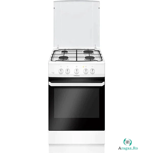 hansa Aragaz HANSA FCGW51099, 4 arzatoare, Gaz, 50 cm, Alb la 1,139.99 lei ron