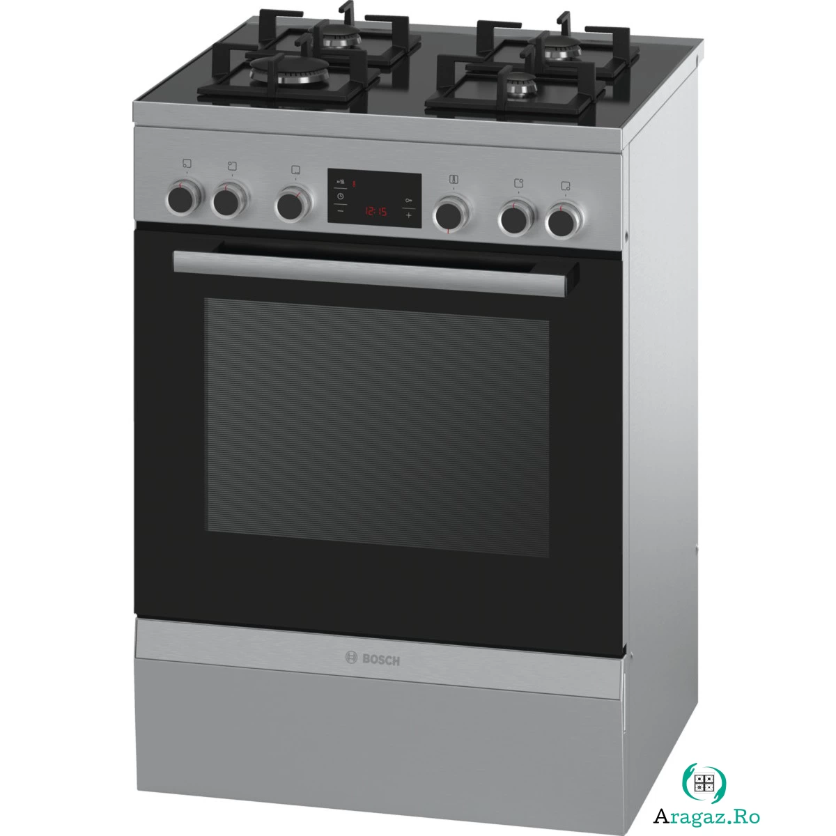 Aragaz mixt Bosch HGD747355F, Cuptor electric, Grill, 4 arzatoare la 3,549.99 lei ron