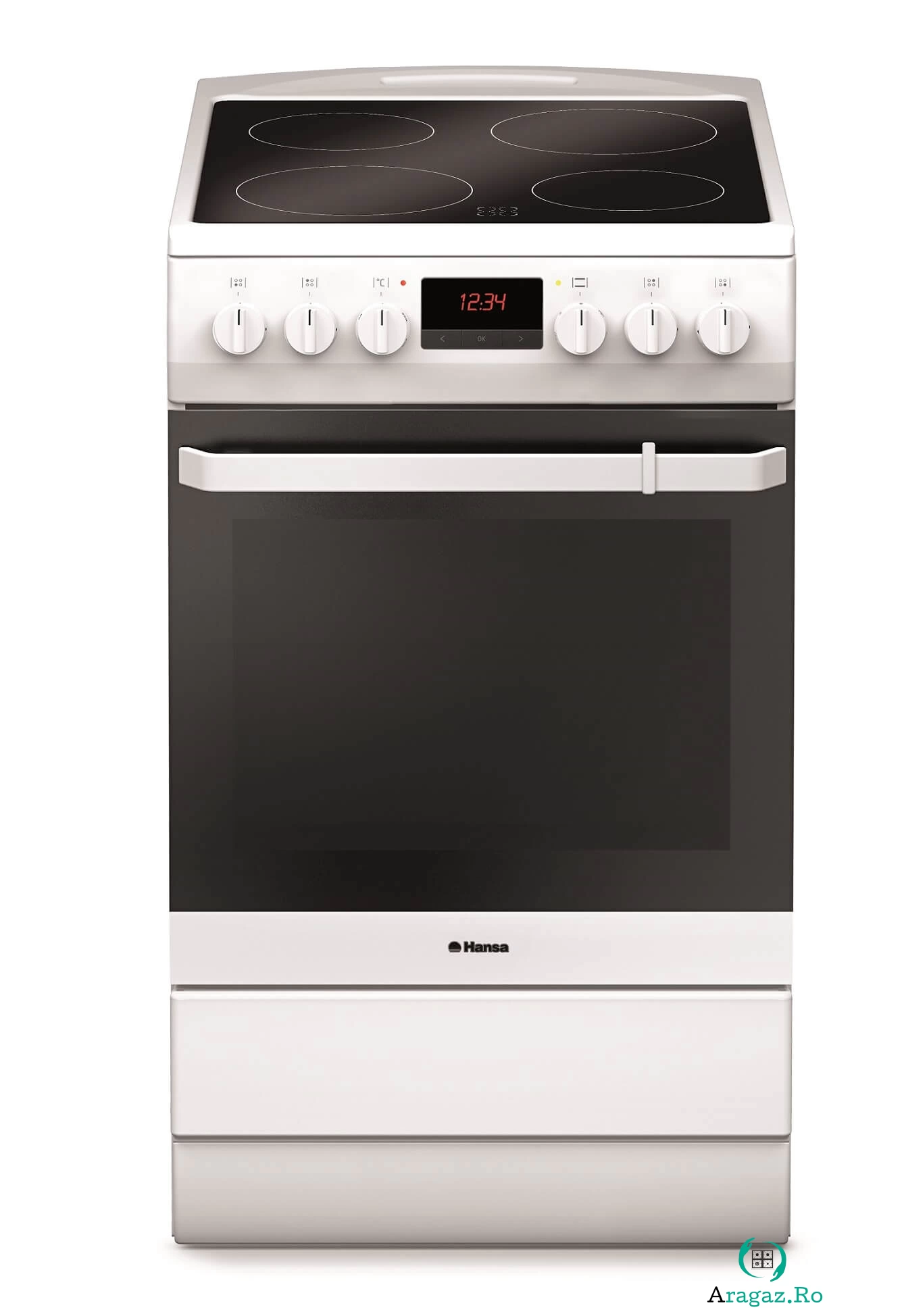 Aragaz electric Hansa FCCW58209, 4 zone gatit, Grill, A la 1,869.99 lei ron