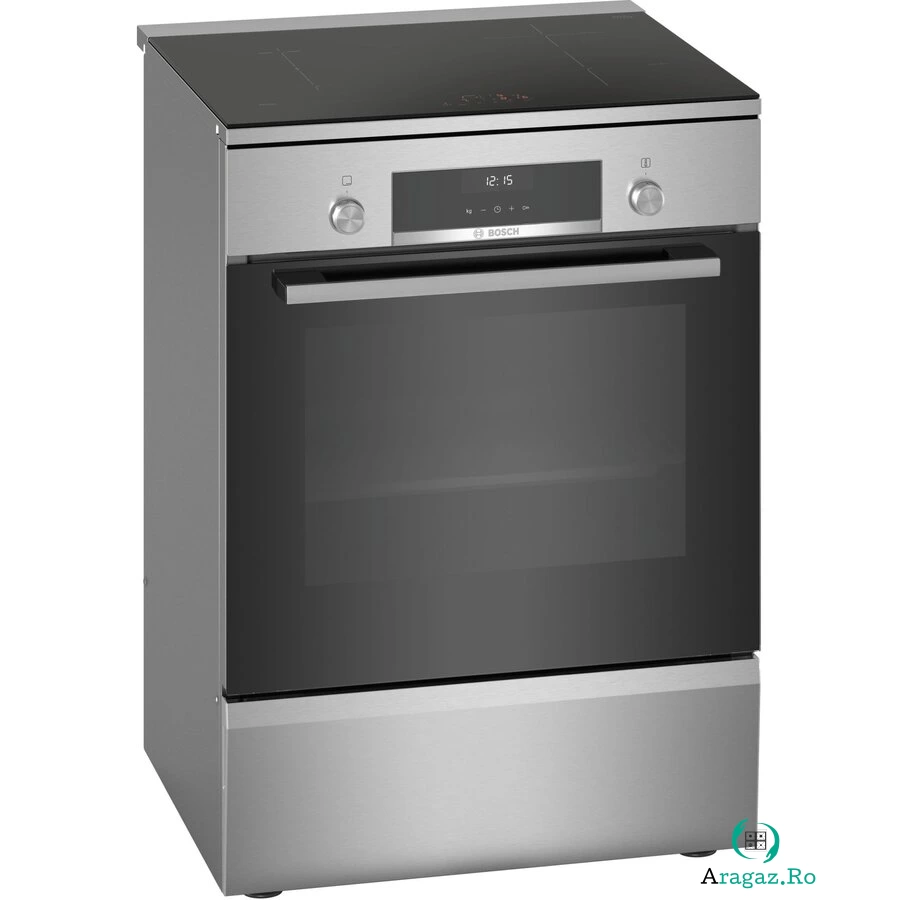 Aragaz Electric Seria 6 HLS59D351 cu Plita pe Inductie 4 Zone de Gatit si Cuptor Electric 66L Timer Autocuratare EcoClean si Hidrolitica Clasa A Inox la 4,338.99 lei ron