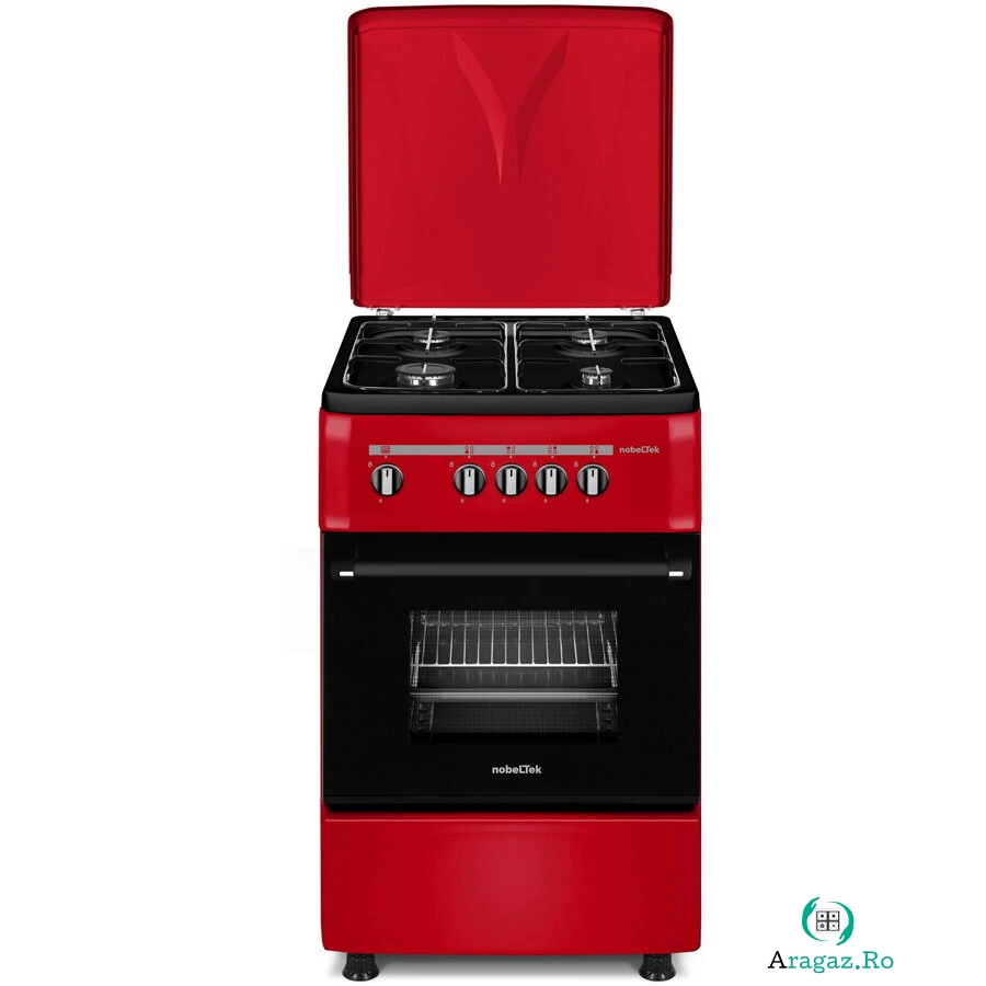 Aragaz 50x54cm Plita Gaz Cuptor Gaz Siguranta Plita Cuptor Echipat Duze GPL Duze GN Schimb Capac Tabla Rosu la 847.99 lei ron