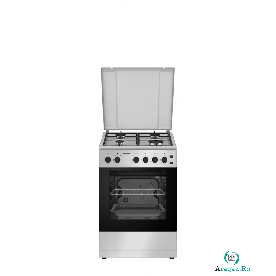 Aragaz HFSC-S50LITGSL 4 Arzatoare Silver